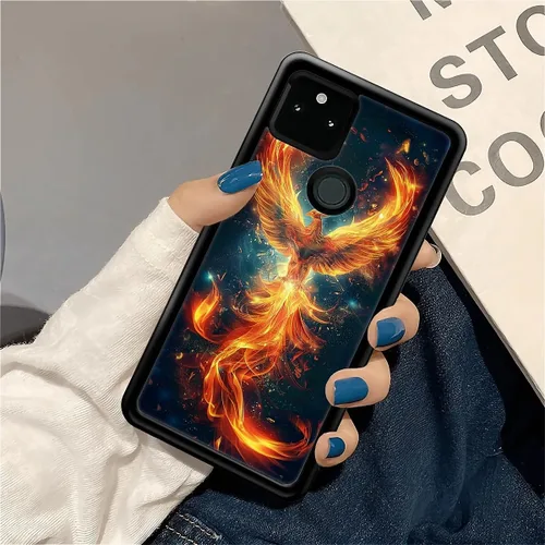 Vista 61 de Compatible con Google Pixel 4A 5G Mobile Case Creative Acrylic Panel trasero Silicona Protección Grip especialmente diseñado para Google Pixel 4A 5G