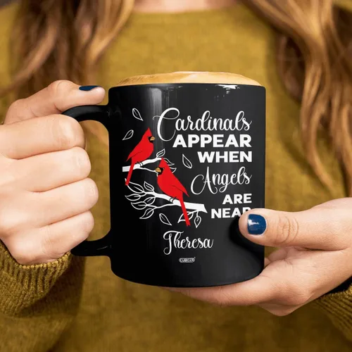 Vista 5 de CUBICER Taza de café de cerámica negra personalizada, tazas religiosas, con nombre personalizado, tazas grandes con refranes para mujeres, hombres
