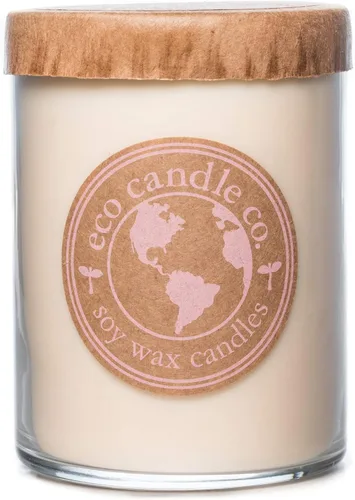 Vista 71 de ECO CANDLE CO. Vela reciclada, té negro y miel, 6 oz. - Aromas de té picante, nuez moscada, miel y naranja - 100% cera de soja, sin plomo, etiqueta