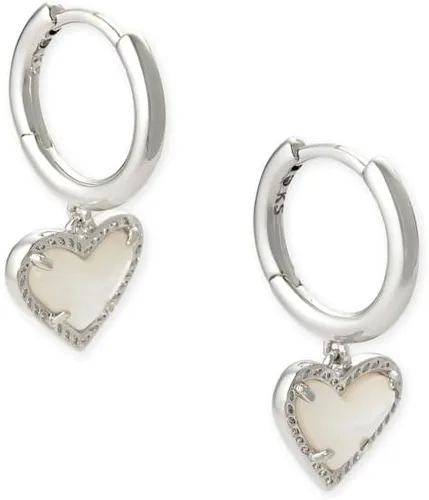 Vista 6 de Kendra Scott Ari Aretes de botón en forma de corazón para mujer, joyería de moda ORO - BRILLANTE AQUA DRUSY