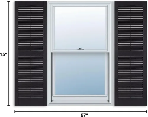 Vista 16 de Persianas estándar exteriores de vinilo para ventanas Borgoña