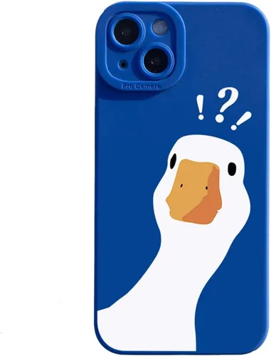 Vista 8 de Casechics Funda compatible con iPhone, bonita funda mate de silicona con diseño de pato Doubt Dud, protección para el lente de la cámara, suave a