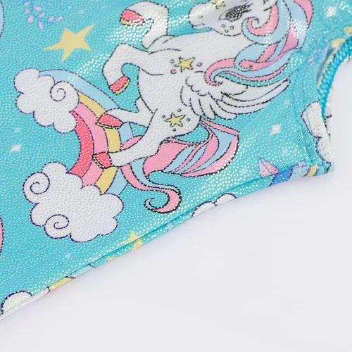 Vista 5 de EQSJIU Leotardos de gimnasia para niñas y niños, diseño de mosaico de arco iris, sirena, mariposa, estrellas, leopardo, galaxia, teñido anudado