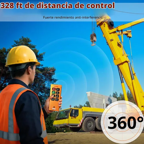 Vista 5 de HXH - Control remoto de grúa inalámbrica industrial de 6 botones, AC12-36V/DC13-72V