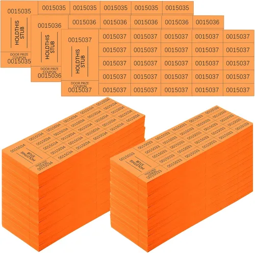 Vista 9 de Kosiz 2000 hojas de boleto para rifa, 25 boletos de subasta chinas para oferta, bandeja complicada, canasta, hojas para rifa para recompensas