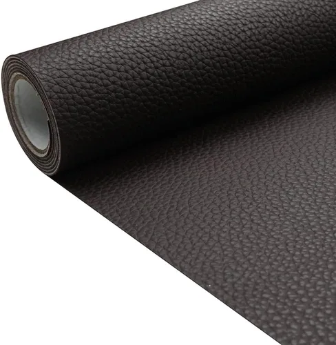 Vista 28 de Tela de cuero de imitación de textura litchi azul bebé PU 11.8x53.14 pulgadas (30x135 cm) de 1.13 mm de espesor para tapicería, manualidades