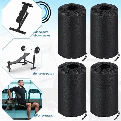 Vista 5 de Hollowfly 4 almohadillas de espuma para pies de repuesto para banco de pesas, mesa de inversión y equipos de ejercicio de gimnasio