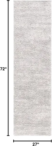 Vista 2 de SAFAVIEH Berber Shag Collection - Tapete para pasillo, 2 x 6 pies, color gris y marfil, diseño moderno, no desprende pelusa y de fácil cuidado, 1.2