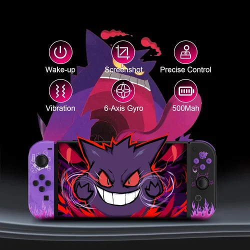 Vista 5 de Moonag Controller for Nintendo Switch, Replacement Wireless Controllers with Dual Vibration, Wake-up, Motion Control
