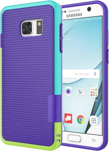 Vista 11 de Jeylly Funda para Galaxy S7, [3 colores] Slim Hybrid Impact Rugged Soft TPU Negro