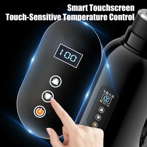 Vista 4 de Hervidor eléctrico para automóvil, olla de calefacción portátil para té, café y agua caliente, ideal para viajes por carretera, camping, viajes