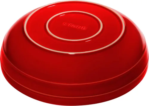 Vista 3 de Staub Tazón de cerámica para servir poco profundo de 11.5 pulgadas, color cereza