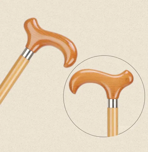 Vista 4 de Bastón de madera natural para hombres y mujeres, bastones de madera tallados a mano, ligeros y fuertes, capacidad de peso unisex de 260 libras, 32
