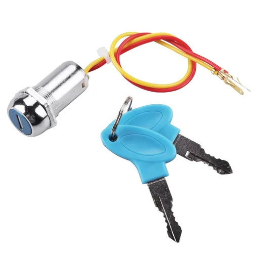 Vista 5 de Paquete de 2 interruptores de encendido de 2 cables, interruptor de arranque con 4 teclas de encendido y apagado para scooter eléctrico, ATV