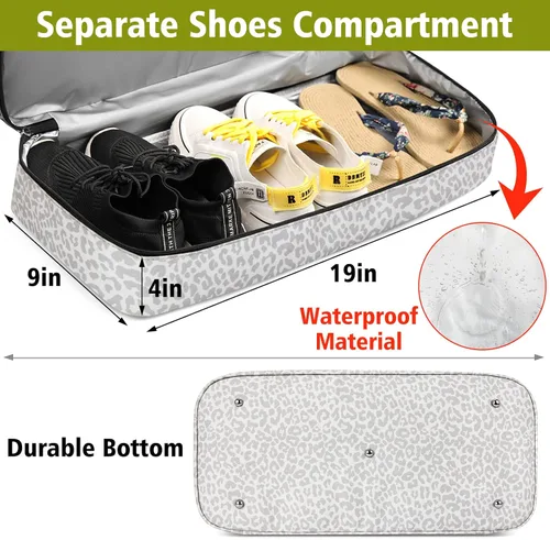 Vista 2 de Gym Bag for Women Weekender Bag with Waterproof Shoe Compartment Sports Travel Duffel 3pcs Set Carry On Overnight Bags for Business Trip Travel Gym