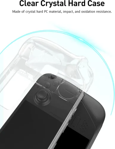 Vista 3 de ZAONOOL - Funda protectora para plataforma de vapor con protector de pantalla HD funda rígida transparente de policarbonato para consola