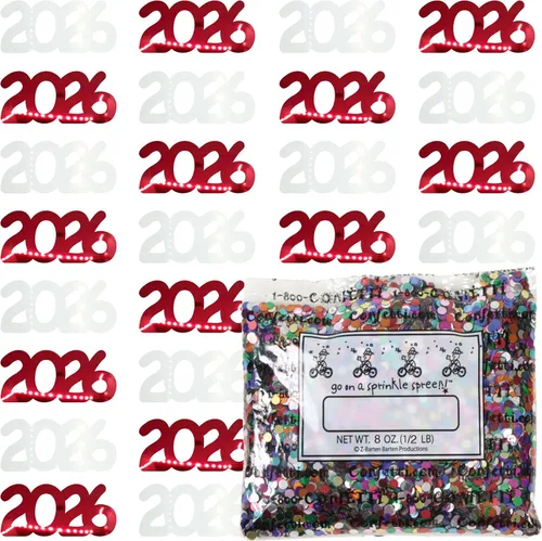Vista 37 de Confetti Year 2023 Blue Royal, Orange Combo - 2 bolsas de media onza (1 oz)