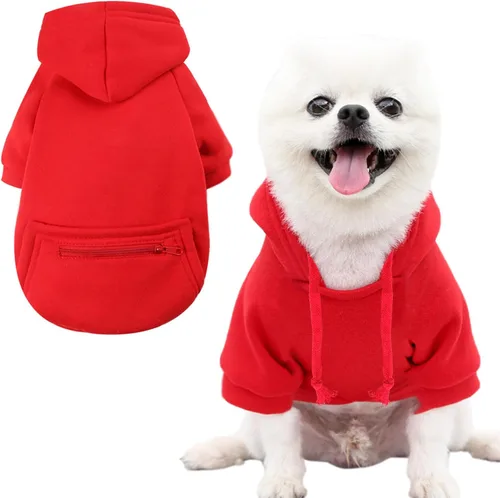 Vista 15 de Jecikelon Abrigo de Clima Frío para Mascotas Perro con Bolsillo Sudadera de Invierno para Perro Ropa Cálida para Cachorros para Perros Pequeños Ropa