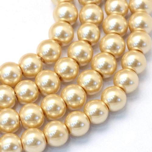 Vista 6 de KISSITTY 105 unids/hebra Burly Wood Satin Luster Glass Round Pearl Spacer Bead Loose Beads 0.315 in para bricolaje joyería artesanía 31.4