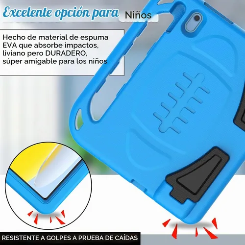 Vista 6 de LTROP Funda para niños para el nuevo iPad (A16) de 11ª generación (11 pulgadas, 2025)/10ª generación (10.9 pulgadas, 2022) con protector de A-azul