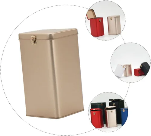 Vista 3 de Recipiente de almacenamiento de té de metal para té de hojalata, recipiente de almacenamiento de té, recipiente de almacenamiento de alimentos