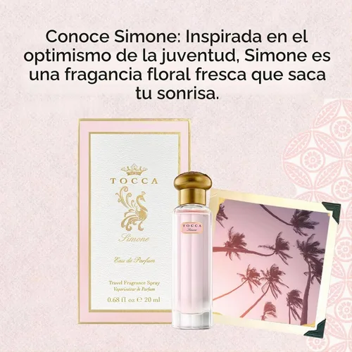 Vista 3 de Tocca Perfume para mujer, fragancia Simone, 0.68 oz (0.7 fl oz) - Fresh Floral - Breezy, Sparkling, Radiant