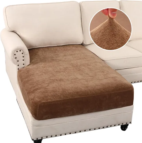 Vista 12 de H.VERSAILTEX Fundas de cojín de felpilla de colores mixtos para sofá, fundas suaves para sofá de 3 plazas, fundas elásticas para sofá de mascotas