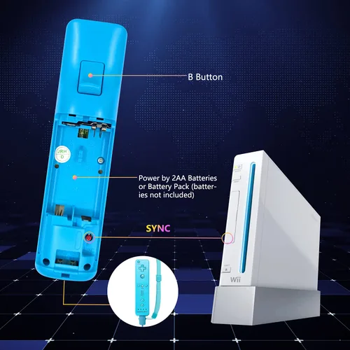 Vista 2 de Yosikr Controller for Wii, Remote Controller for Wii with Silicone Case and Wrist Strap Compatible for Wii/Wii U (2 Pack, White and White)