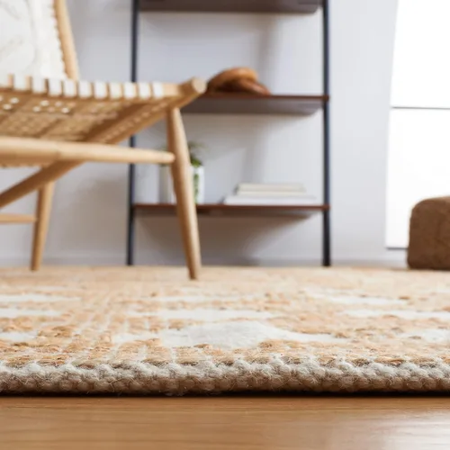 Vista 5 de SAFAVIEH Natural Fiber Collection NF511A - Alfombra de pasillo, 2 pies 3 pulgadas x 8 pies, marfil y natural, hecha a mano de yute y lana, ideal