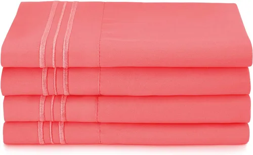 Vista 54 de Clara Clark Fundas de almohada de tamaño estándar – Funda de almohada ultra suave, fundas de almohada de microfibra ligera tamaño Queen – Juego de 2