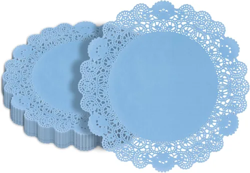 Vista 49 de Restaurantware Pastry Tek Blondas de Encaje de 4 x 4 Pulgadas 100 Vajilla Decorativa - Blondas de Mesa Desechables Redondas de Papel Negro
