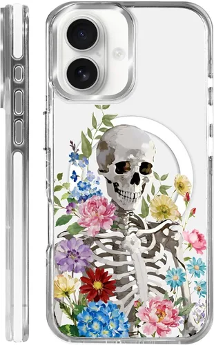 Vista 46 de Funda para iPhone 13/14 [compatible con Magsafe], funda magnética transparente de silicona a prueba de golpes con patrón de versículos de la Biblia