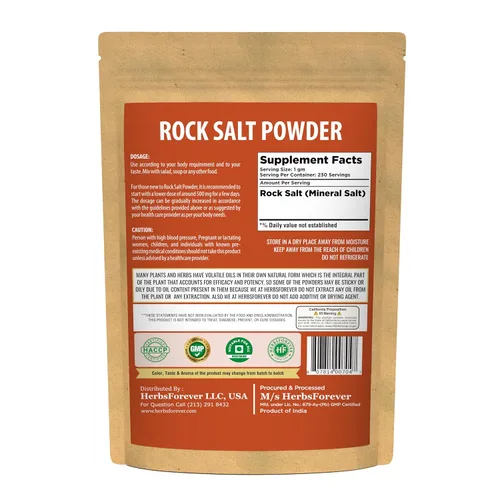 Vista 3 de HerbsForever Polvo de sal de roca del Himalaya: esencial, oligoelementos ricos, aromatizantes, condimentos para carnes y verduras, conservante