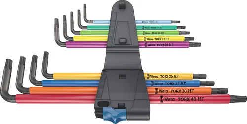 Vista 10 de WERA 05024470001 967/9 TX XL Multicolor HF 1 L-Key Set con función de sujeción, Largo, 9 Piezas