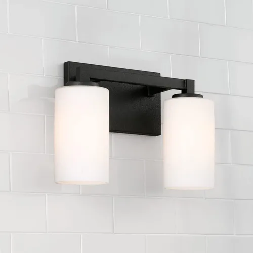 Vista 3 de Capital Lighting Ravenwood - 2 tocador de baño ligero en estilo minimalista, 9.5 pulgadas de alto y 13.25 pulgadas de ancho