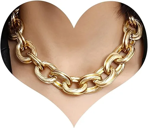 Vista 8 de MJartoria Collar de oro en capas para mujer, chapado en oro de 14 quilates, collar de cadena delicada, cadena de serpiente, cadena de clip