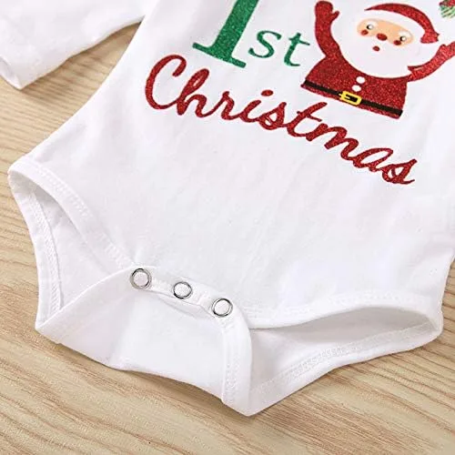 Vista 8 de Conjunto de body + falda tutú, calentadores de piernas+diadema con lazo para Navidad
