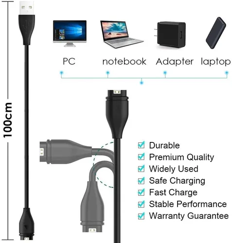 Vista 4 de E ECSEM Compatible con Garmin Approach S60/S62/S42/S40/S44/S70/S10/S50/S12/G12/X10/J1 Cargador de repuesto USB Clip de carga de datos para Approach
