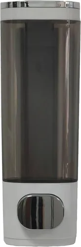 Vista 8 de Dispensador de jabón de mano montado en la pared, 1 cámara, dispensador único de champú y acondicionador de 10oz/300ml en negro, contenedor