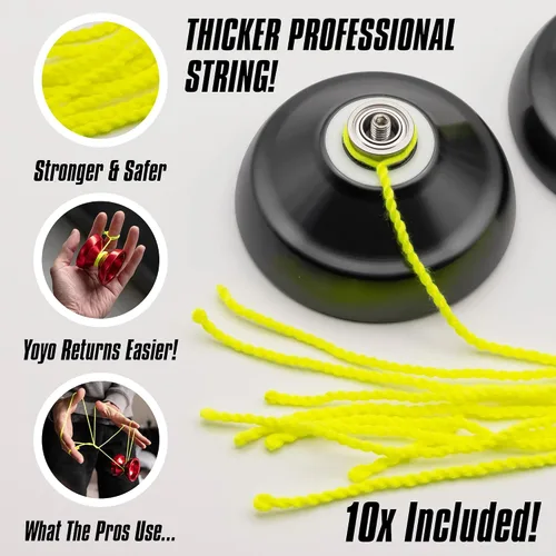 Vista 4 de R1 PRO - YoYo Profesional de Alta Gama - Yo para Adultos y Niños 8-12 - Dual y No Sensible - YoYo de Trucos - Amigable para Principiantes