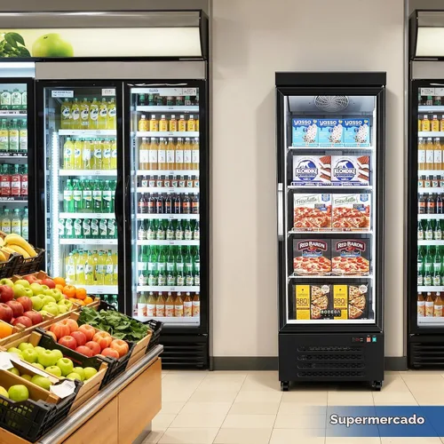 Vista 9 de BODEGA COOLER - Congelador comercial vertical, 1 puerta de pie con puerta de cristal, gran capacidad de 18 pies cúbicos, rango de temperatura de -15