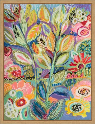Vista 21 de Amanti Art Lienzo enmarcado para pared, 24 x 18 pulgadas, jardín de fantasía II, por Karen Fields, lienzo enmarcado para pared, arte abstracto