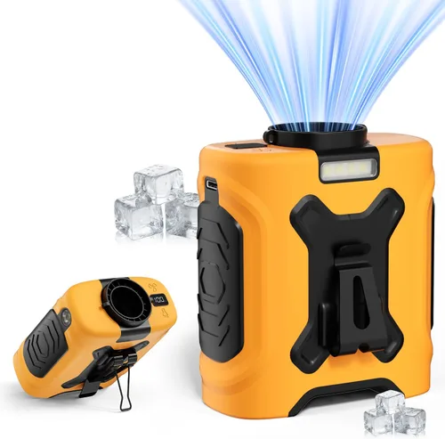 Vista 8 de LOUISWARE Ventilador de cintura portátil de 10000 mAh, ventilador de cintura portátil de 18000 rpm, ventilador de cuello con tiempo de trabajo