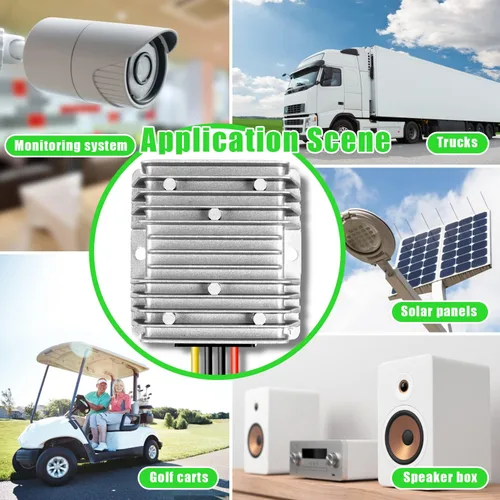 Vista 4 de DC 48 V reductor a 12 V 20 A 240 W IP65 convertidor impermeable de voltaje CC reductor módulo transformador, voltaje de entrada 30-60 V regulador