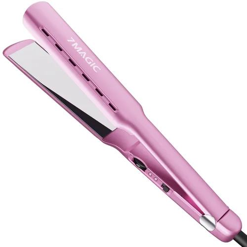 Vista 10 de Plancha plana Nano Titanium de 1.7 pulgadas de ancho para todo el cabello, alisadora con 5 temperaturas y doble voltaje