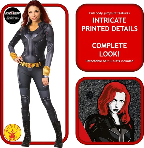 Vista 2 de Rubie's Disfraz de Marvel Studios Black Widow Movie Deluxe para mujer