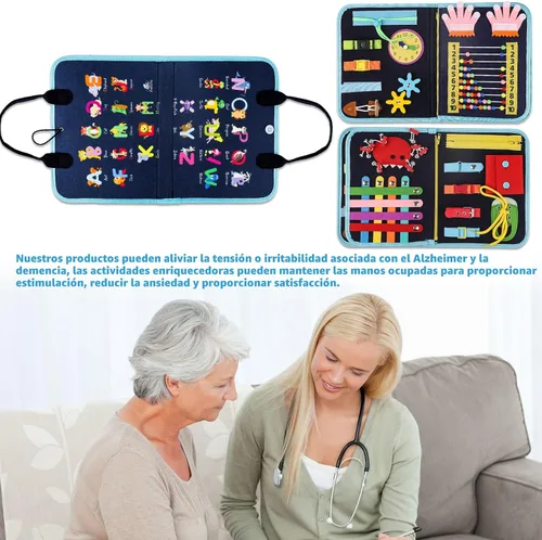 Vista 6 de Manta antiestrés para adultos con demencia, actividades de demencia para personas mayores, productos de demencia de Alzheimer para ancianos, tablero