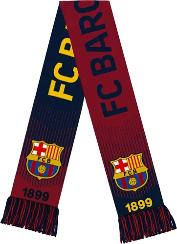 Vista 8 de Icon Sports Bufanda de fútbol con licencia oficial del FC Barcelona, unisex para adultos