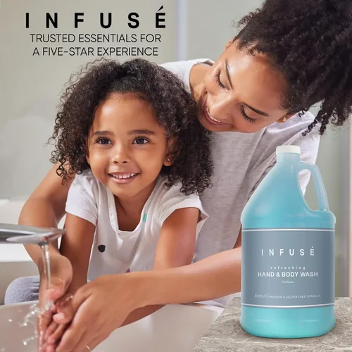 Vista 7 de 1-Shoppe All-in-Kit Jabón de manos/cuerpo Infundir té blanco y coco Hotel 1 galón Para alquileres de hospitalidad y vacaciones para recargar