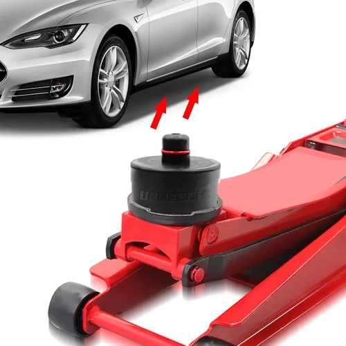 Vista 8 de Jack Pad para Tesla Model 3/Y/S/X, 4 paquetes de goma para elevación de piso, almohadillas de elevación de gato, adaptador de herramienta